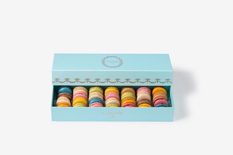 COFFRET DE 28 MACARONS "INTEMPOREL" - VERT